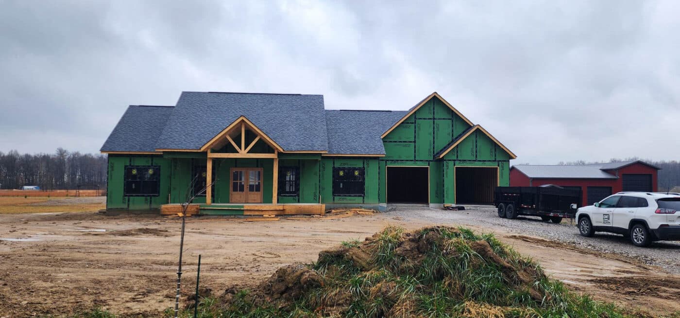 A 75x100 barndominium under construction