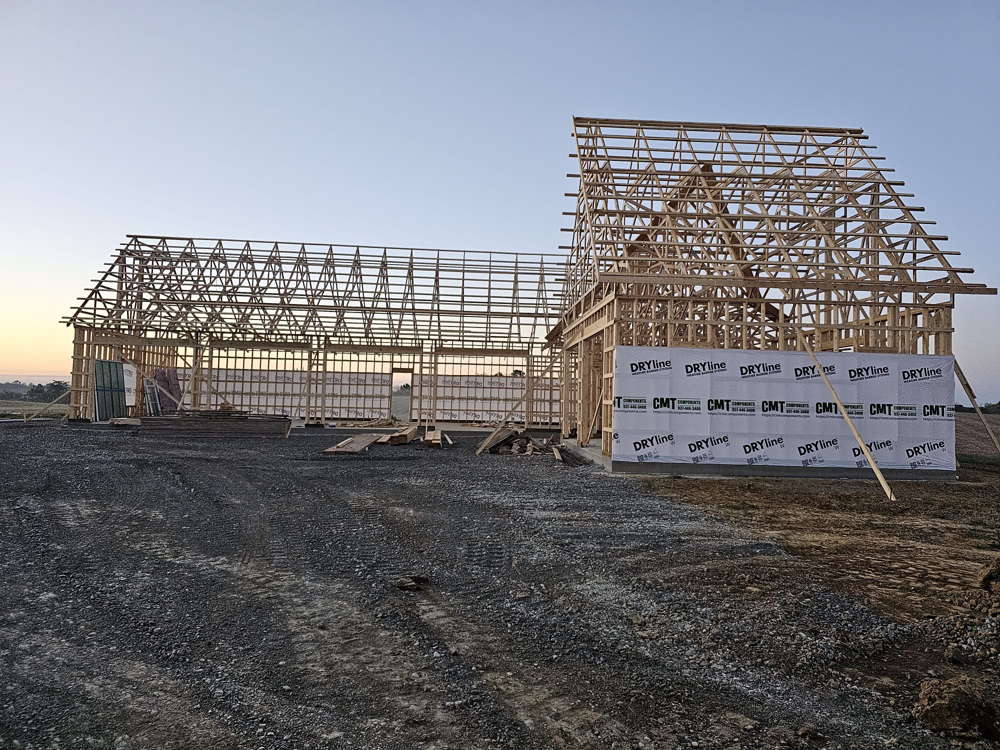 New construction project truss in Londonderry OH