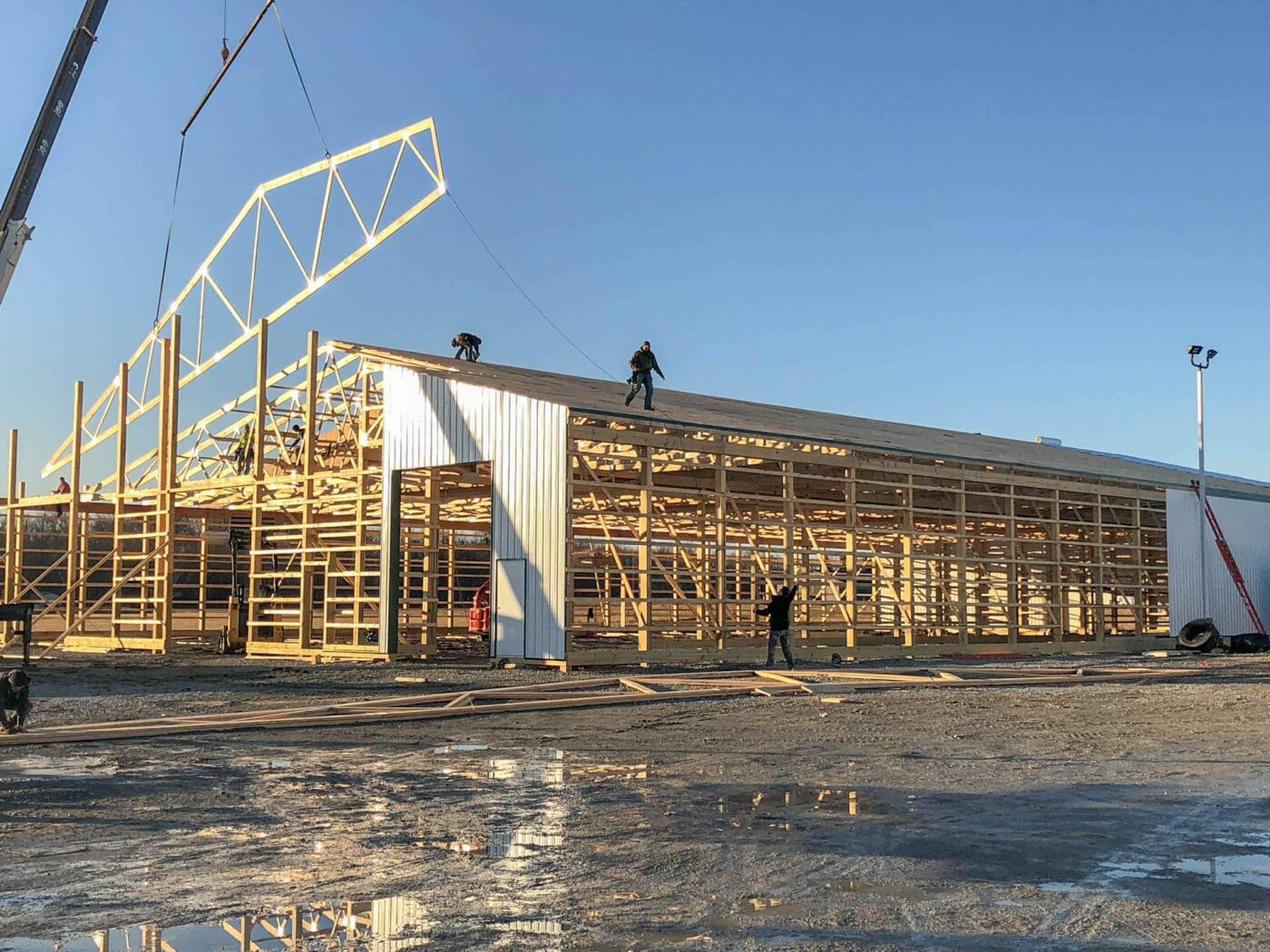 Roof Truss Lowering 80x2000 pole Barn