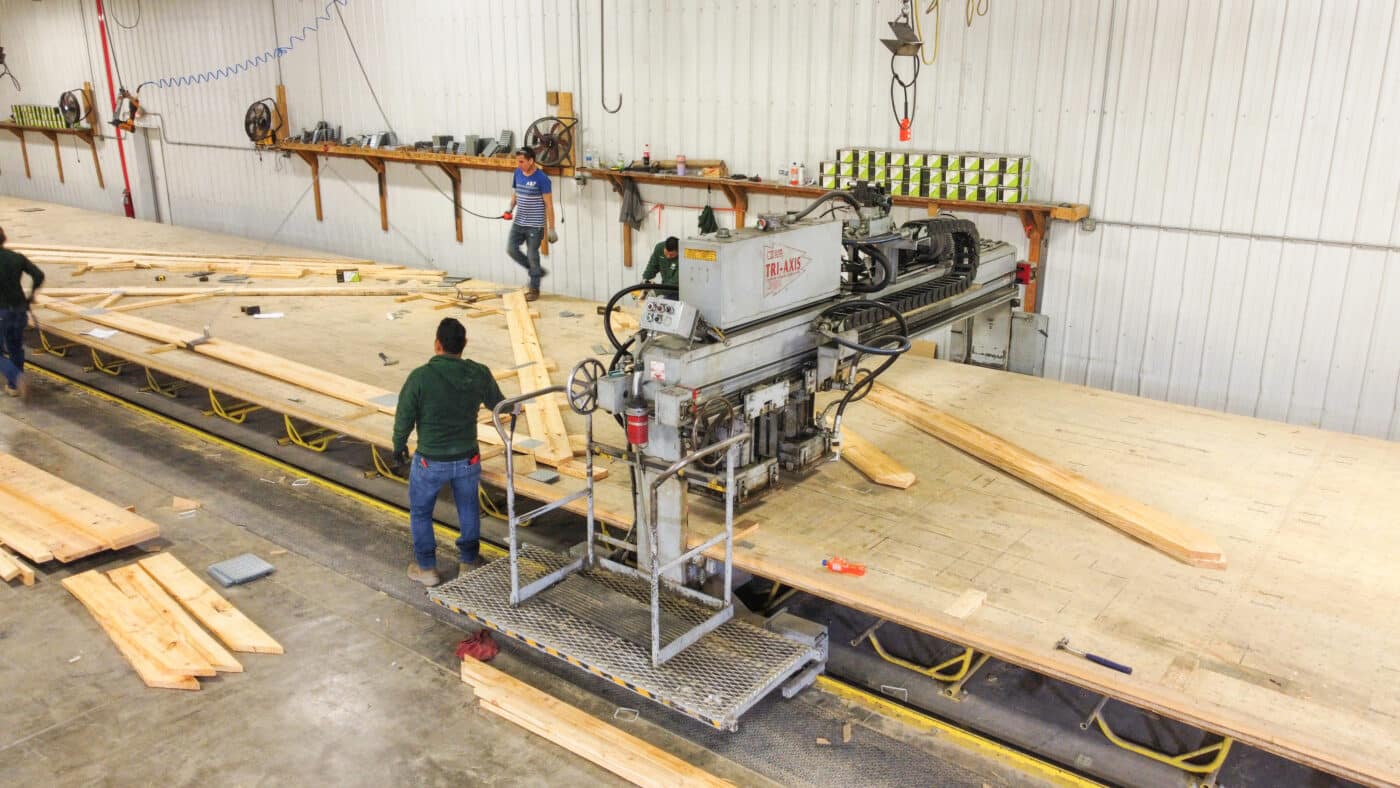 assembling roof trusses for 40x100 Brown Barndominium for sale in ohio