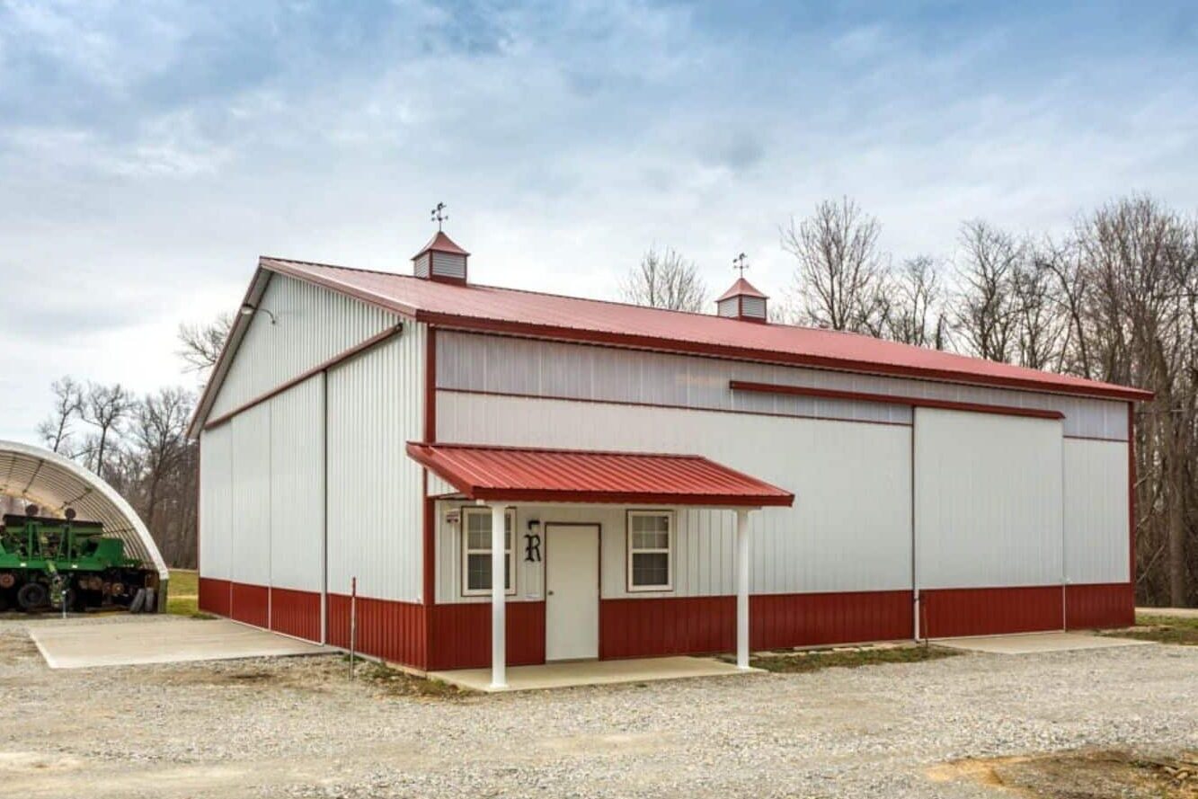 red and white cmt pole barn kits in cincinnati OH