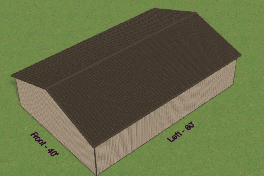 designing a 40x60 equestrian pole barn in 3D