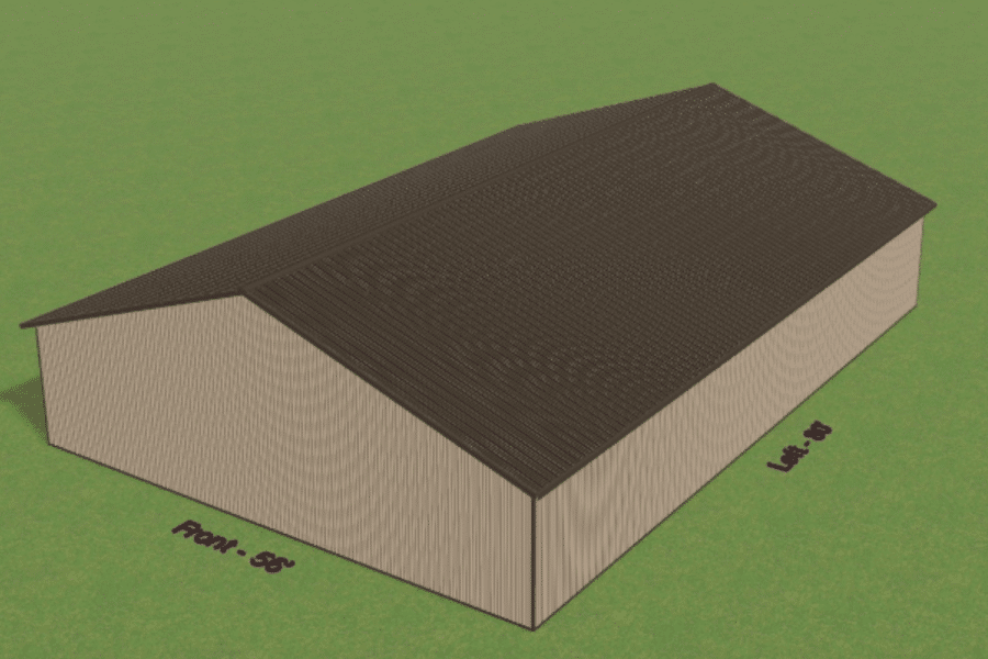 designing a 56x80 commercial pole barn in 3D