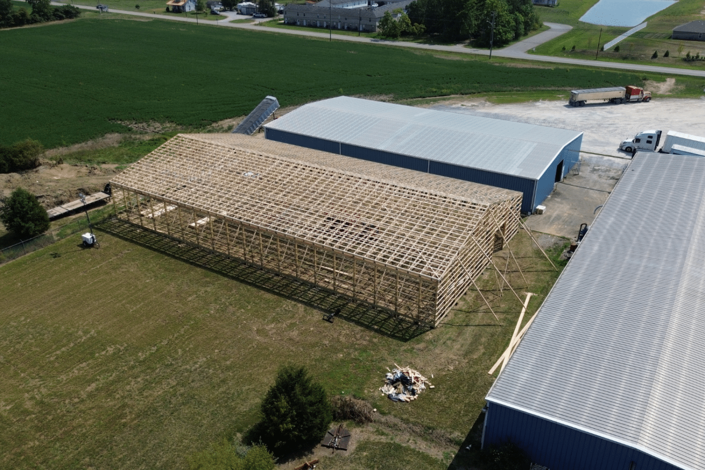 roof trusses for 40x100 garage pole barn kits